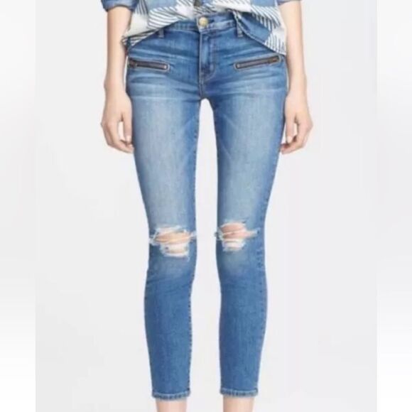 Current Elliott stiletto biker jeans size 24 - Picture 3 of 13